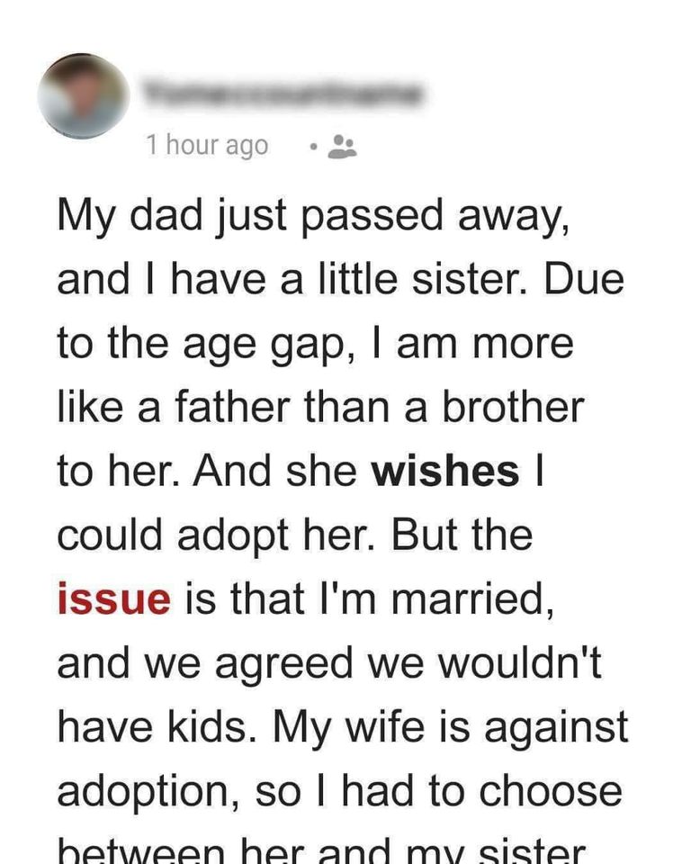 Her brother wants to be her father but his wife says No - My Blog